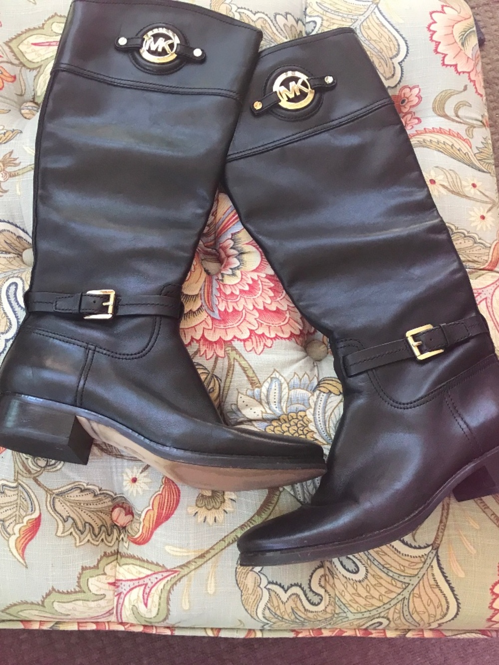 Michael kors black leather “Stockard” equestrian riding black leather boots - Picture 2 of 16